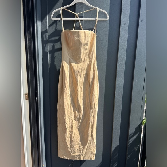 Zara PINSTRIPE MIDI DRESS - Picture 2 of 11